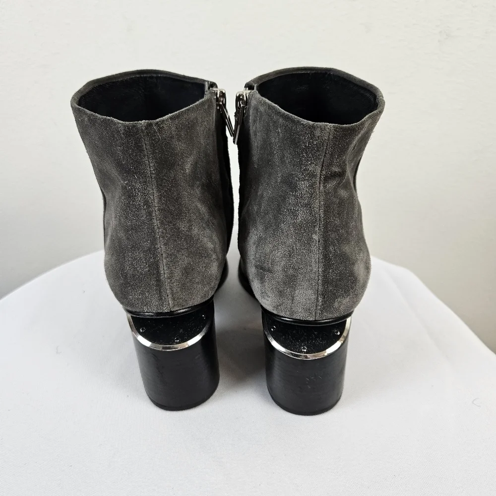 Alexander Wang Suede Leather Gabi Boots Size 39 US 9 Gray
